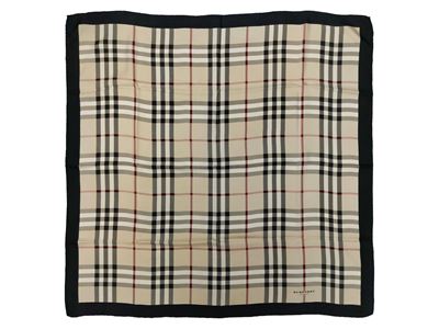 Burberry, Foulard in seta con motivo check