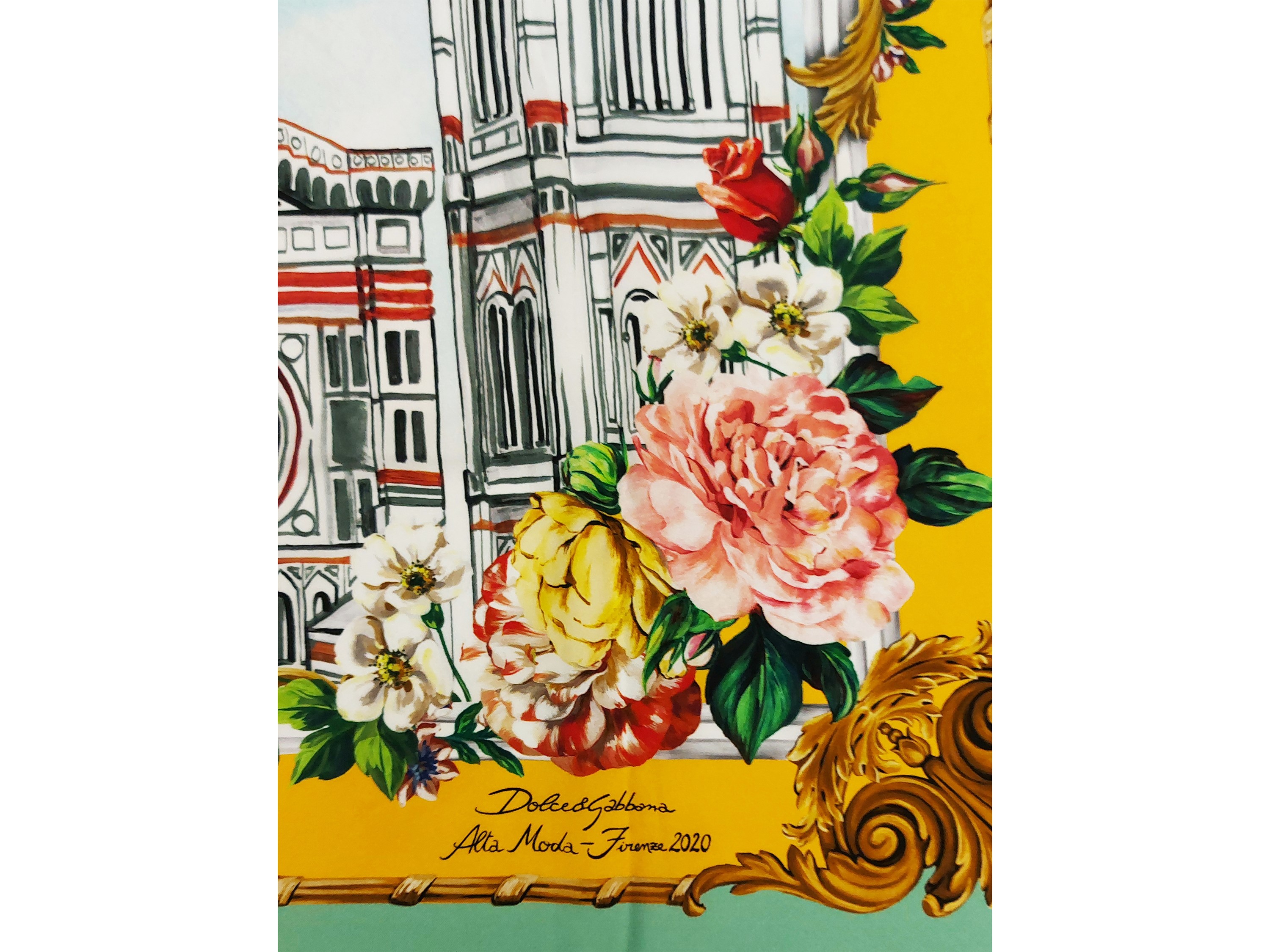 D& G - Foulard in Seta "dolce & Gabbana Alta Moda Firenze 2020"