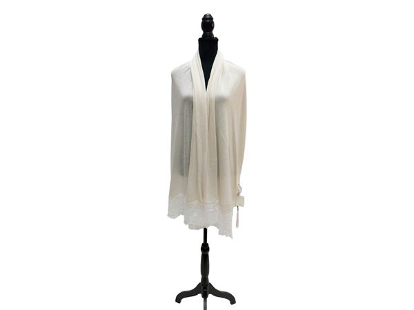 Ermanno Scervino - Cream-colored cashmere and silk shawl