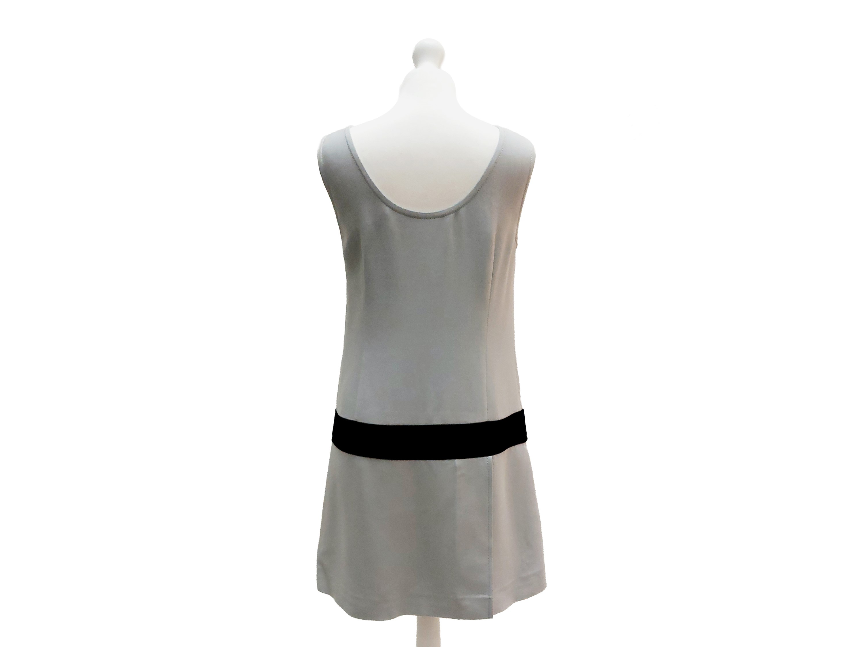 Miu Miu - Abito Smanicato in Viscosa Grigio Perla