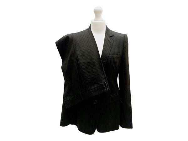 Dolce & Gabbana - Black pinstripe cupro pantsuit