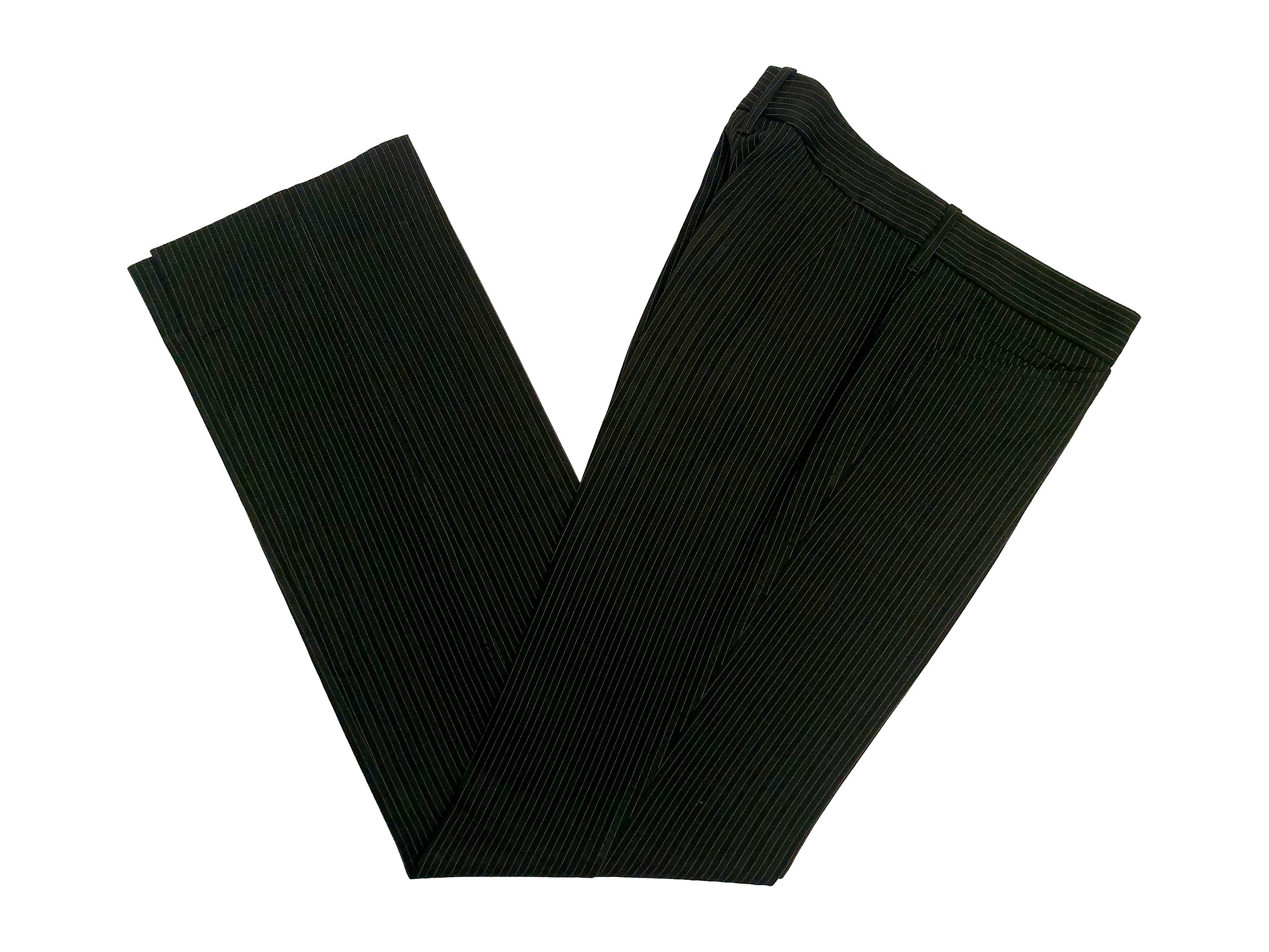 Dolce & Gabbana - Tailleur Pantalone in Cupro Gessato Nero