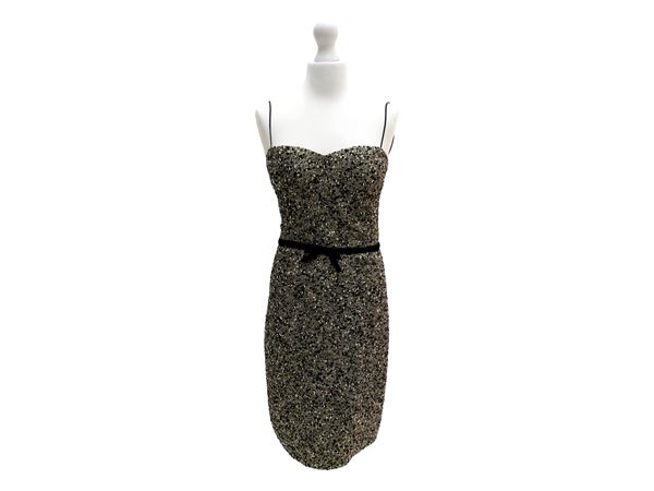 Badgley Mischka - Black and gold cocktail dress