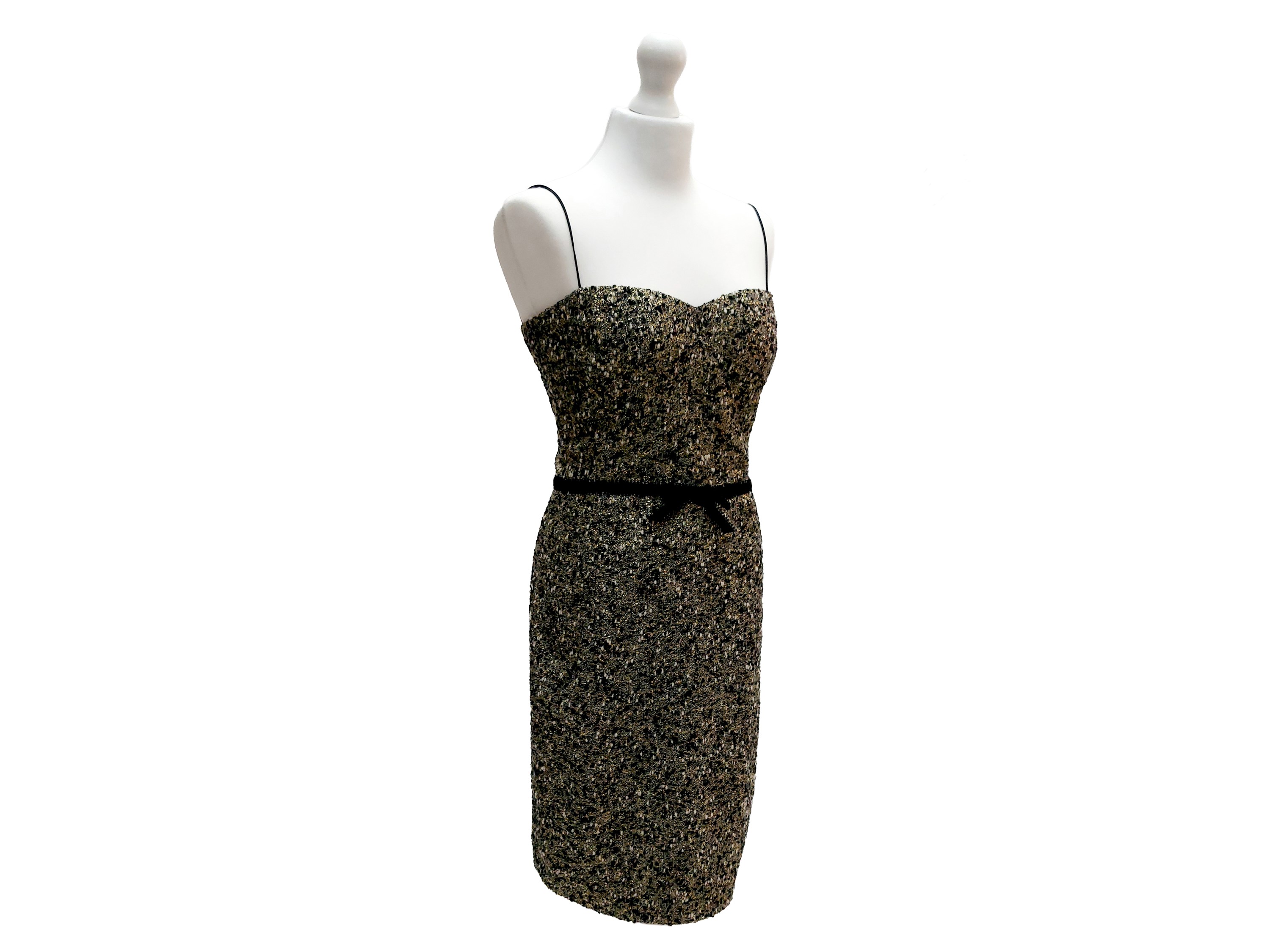Badgley Mischka - Abito da Cocktail Nero e Oro