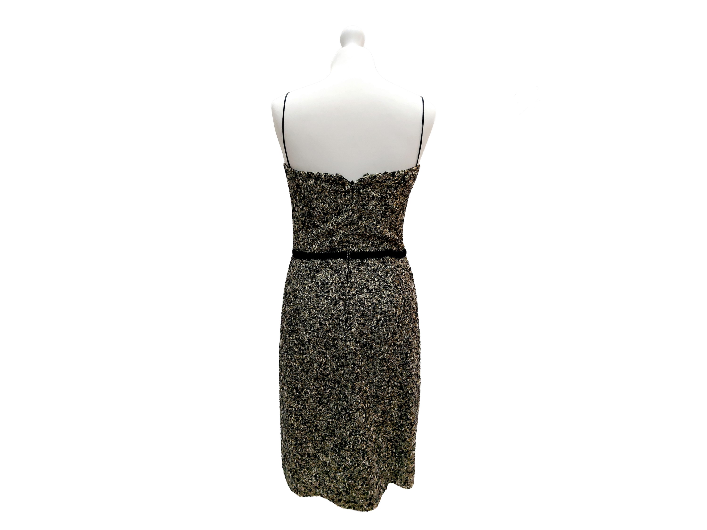 Badgley Mischka - Abito da Cocktail Nero e Oro