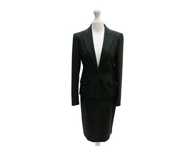 Max Mara, Tailleur giacca e gonna gessato grigio
