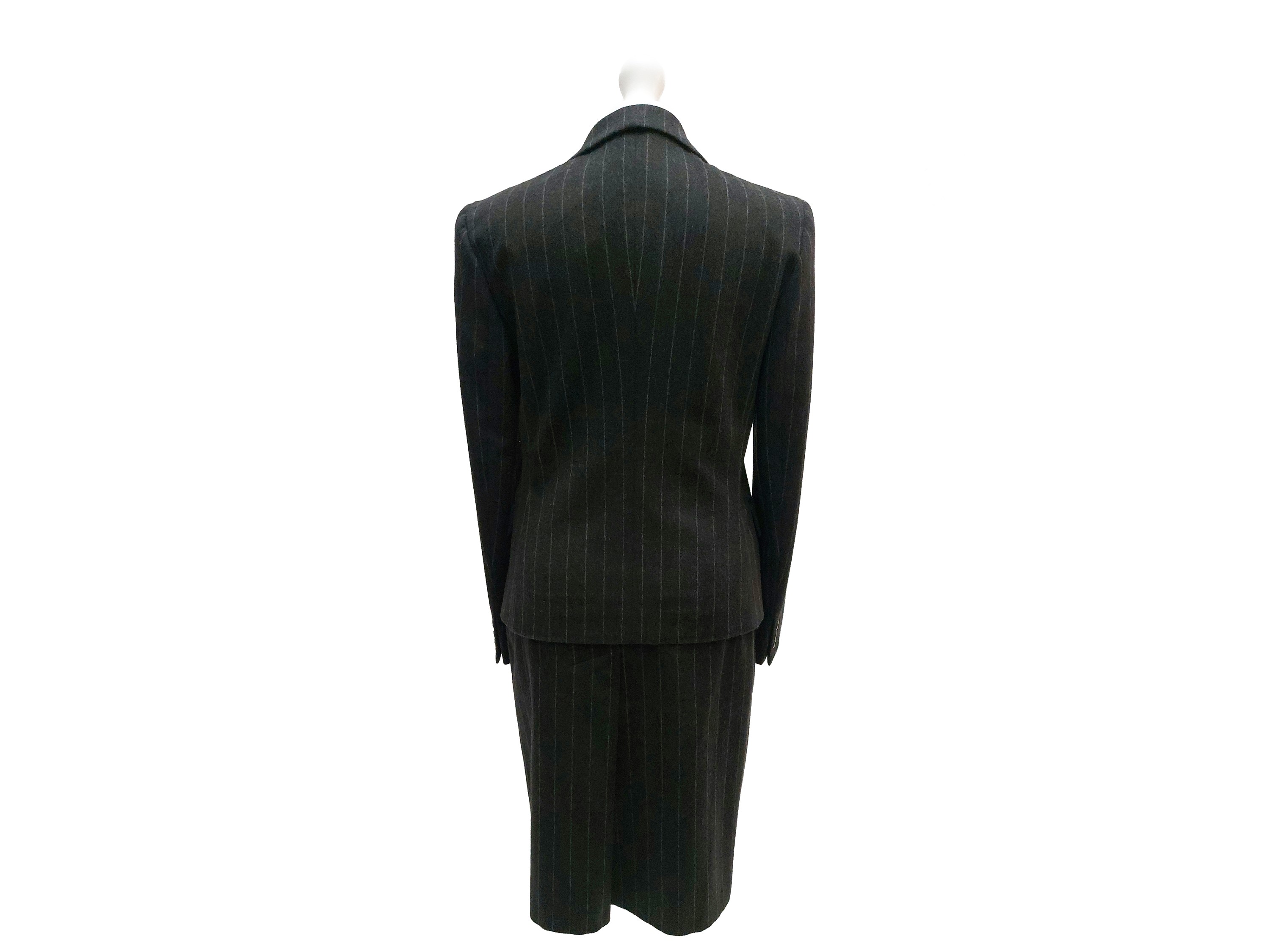 Max Mara, Tailleur giacca e gonna gessato grigio