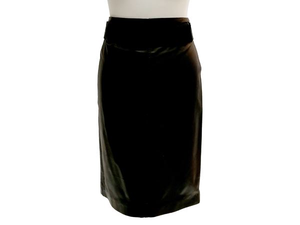 Gucci - Black nappa leather skirt