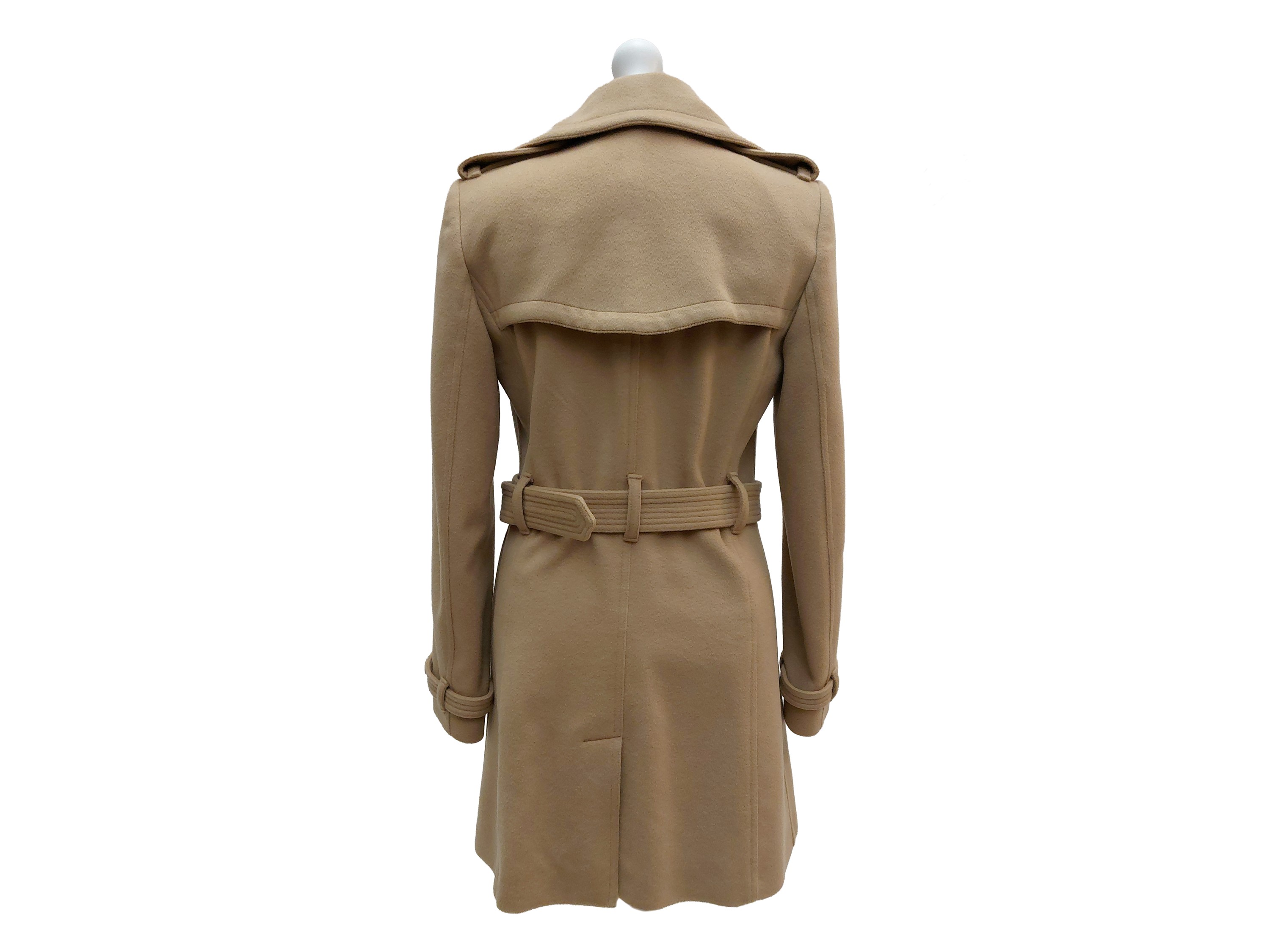 Burberry - Cappottino in Panno di Lana e Cashmere Color Cammello