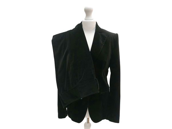 Fendi - Black smooth velvet pantsuit