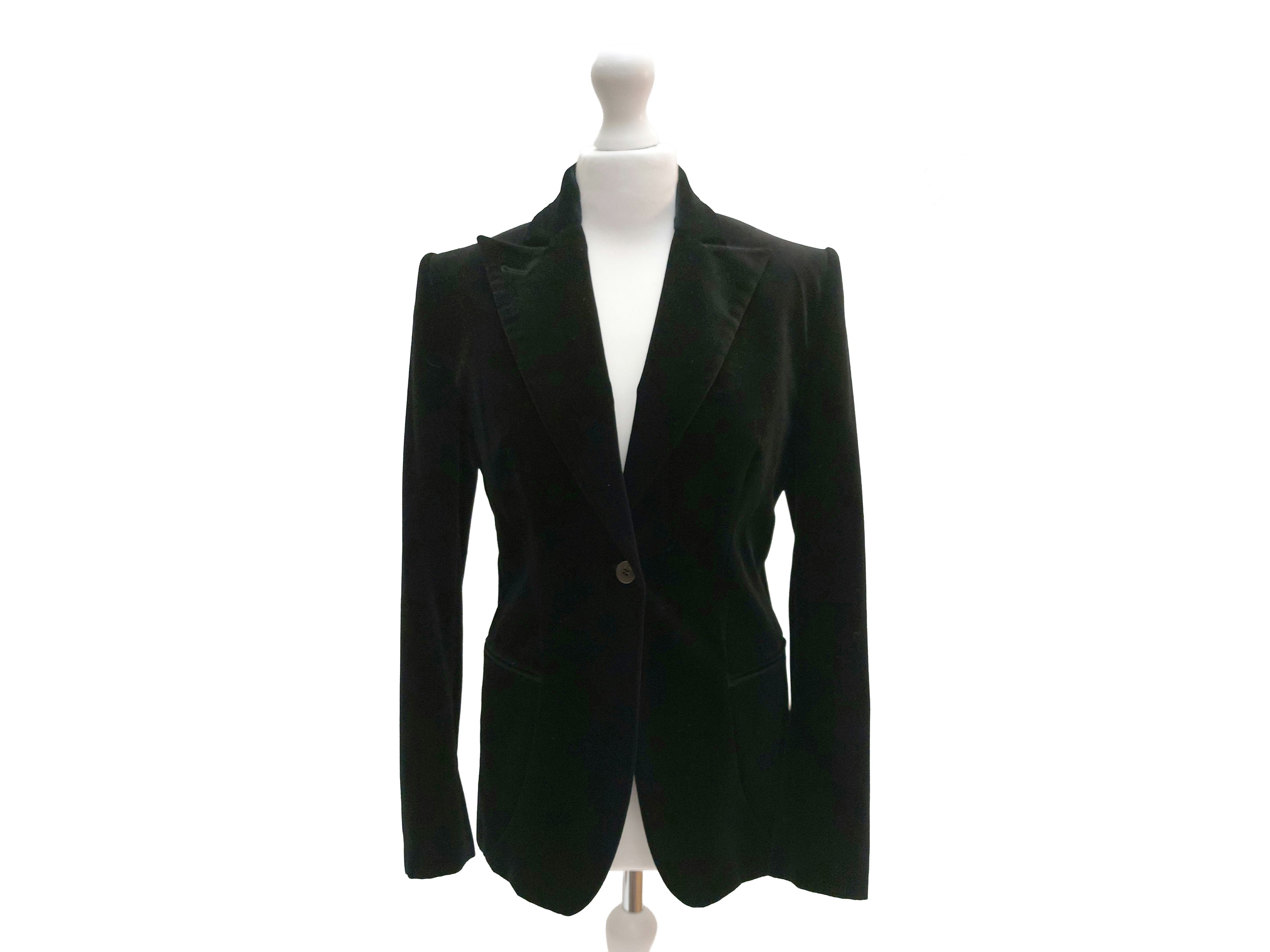 Fendi - Tailleur Pantalone in Velluto Liscio Nero