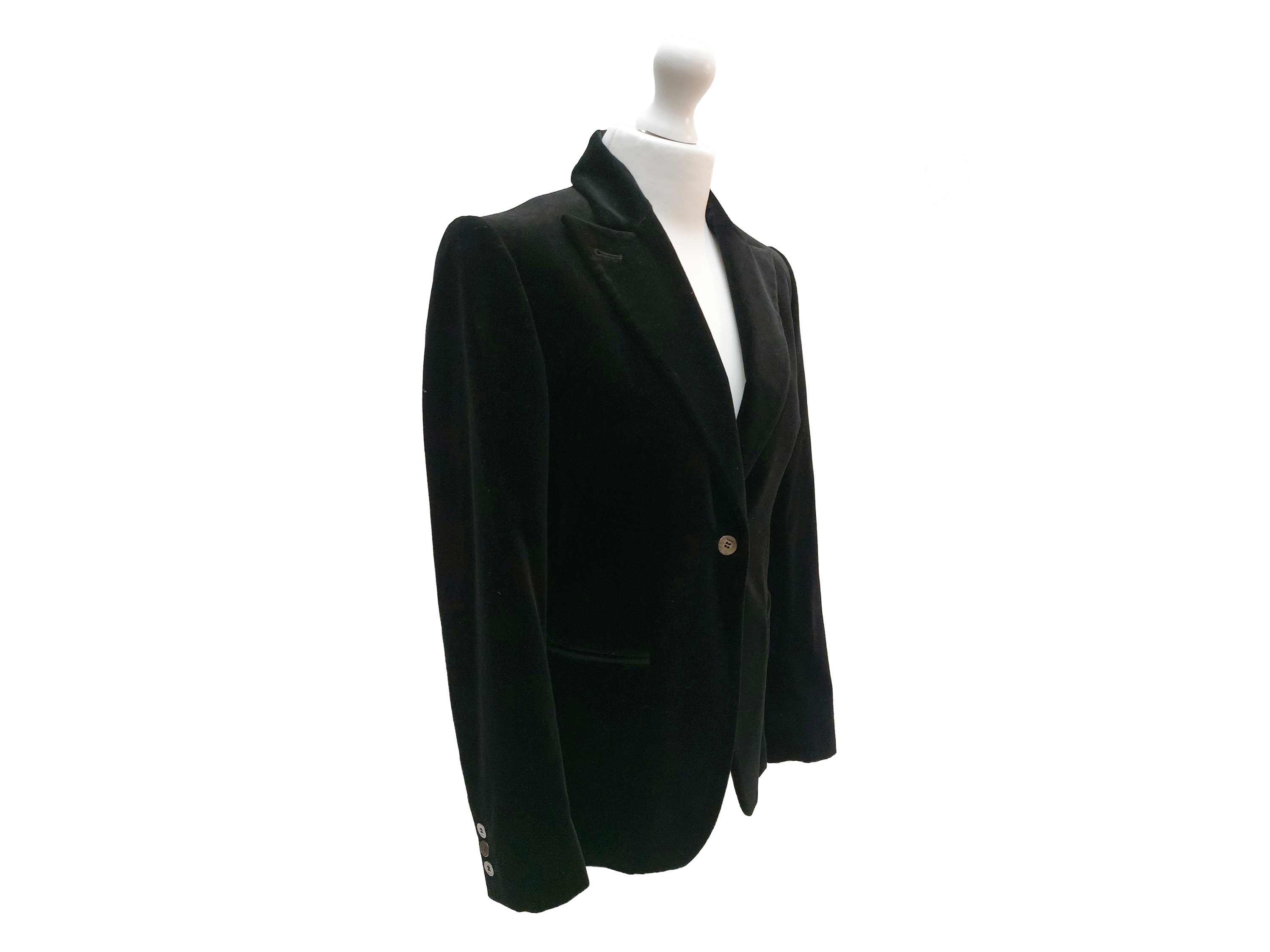 Fendi - Tailleur Pantalone in Velluto Liscio Nero