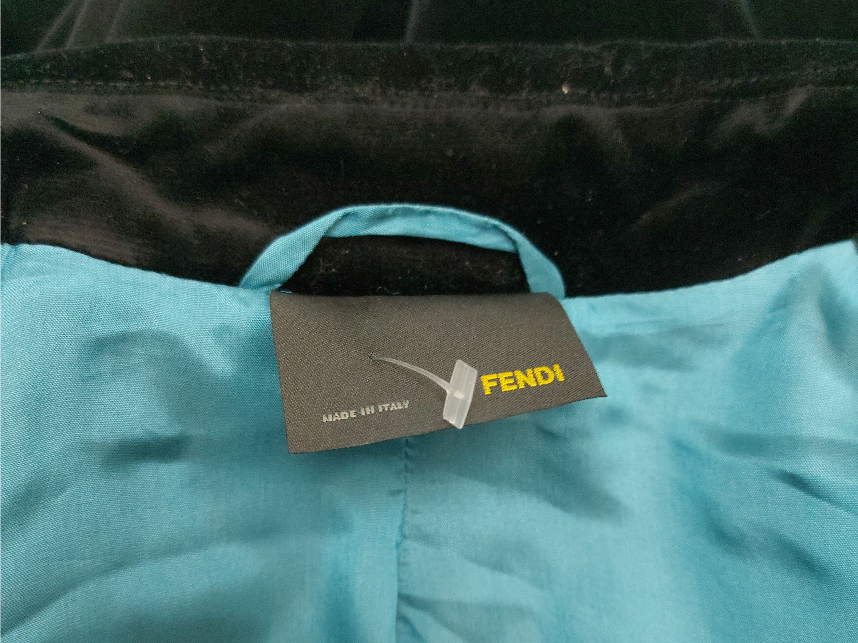 Fendi - Tailleur Pantalone in Velluto Liscio Nero