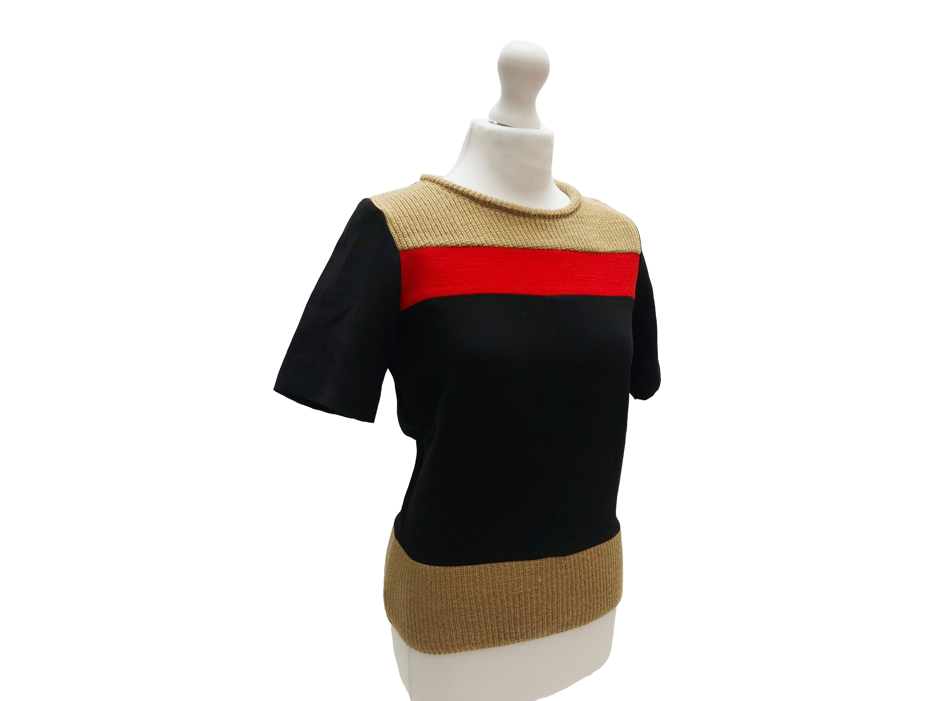 Sandro - Blusa in Crepe Nera e Lana