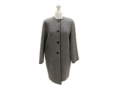 Fendi - Soprabito in Lana Bianco e Nero