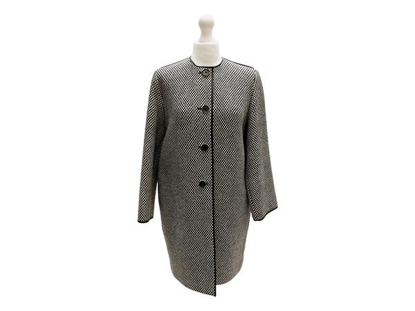Fendi - Black-and-white wool overcoat