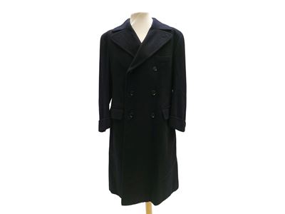 Caraceni, Cappotto da uomo in cashmere blu doppio petto