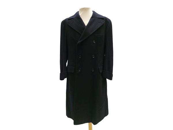 Men's blue cashmere coat, Caraceni