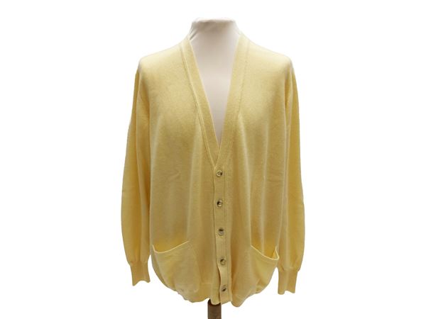 Malo - Men's Yellow Cashmere Cardigan