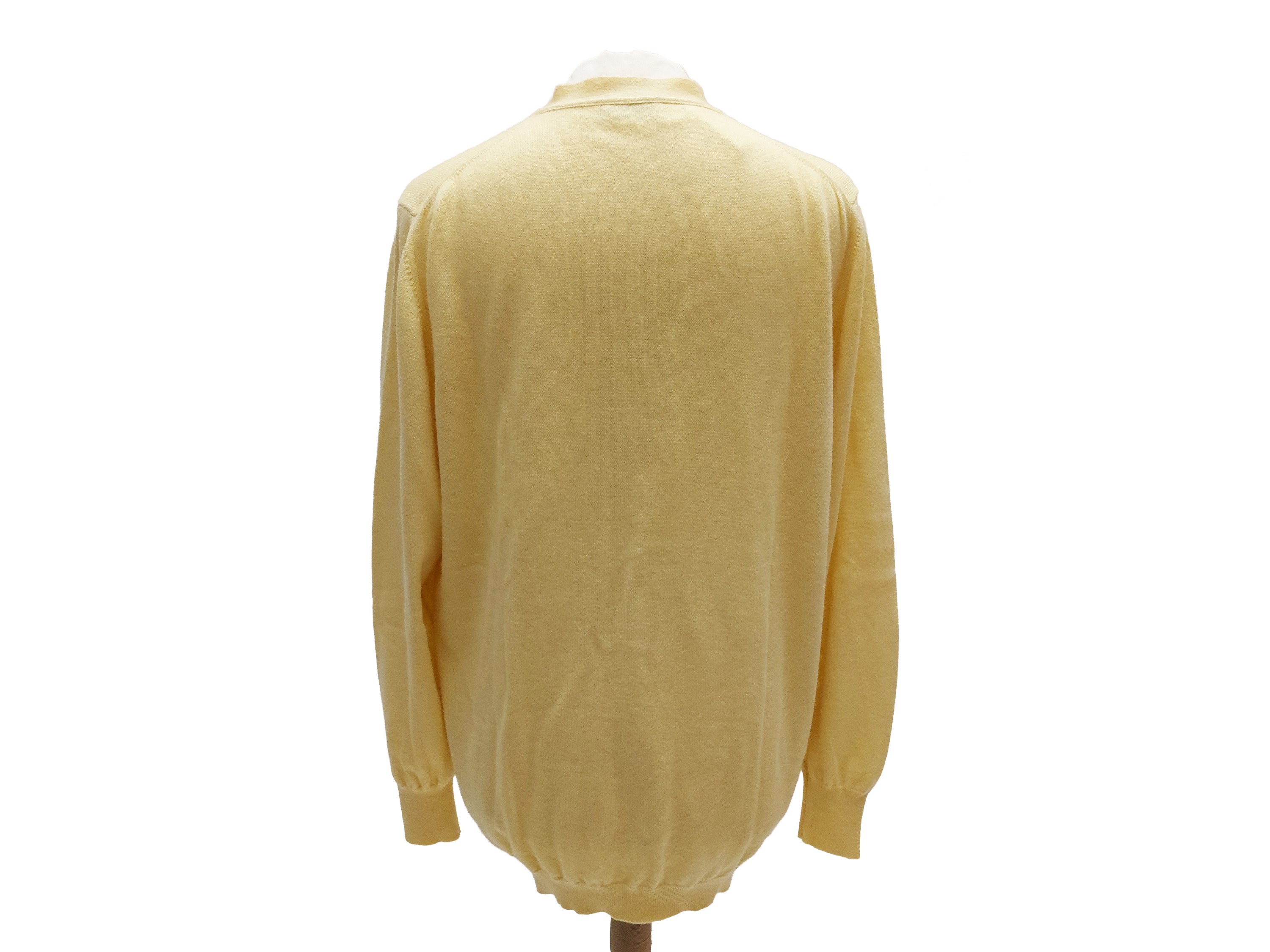 Malo, Cardigan da uomo in cashmere giallo