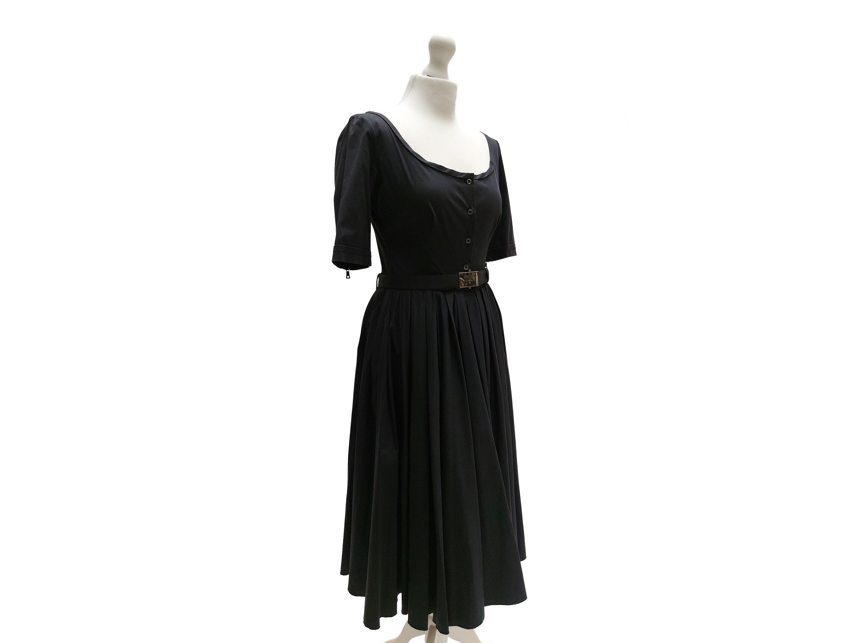 Prada, Abito midi in cotone blu