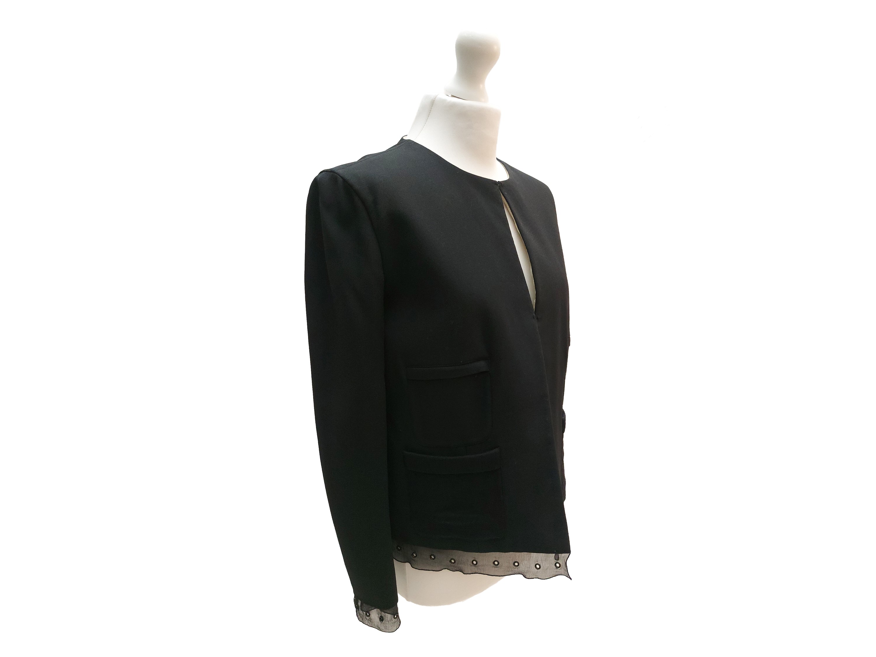 Prada - Giacca in Crepe Blu Notte