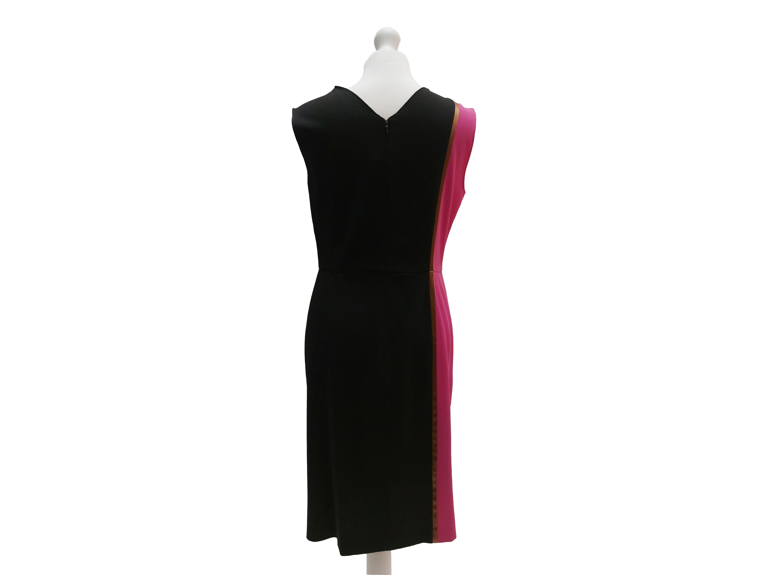 Salvatore Ferragamo - Abito in Lana Nera e Fucsia