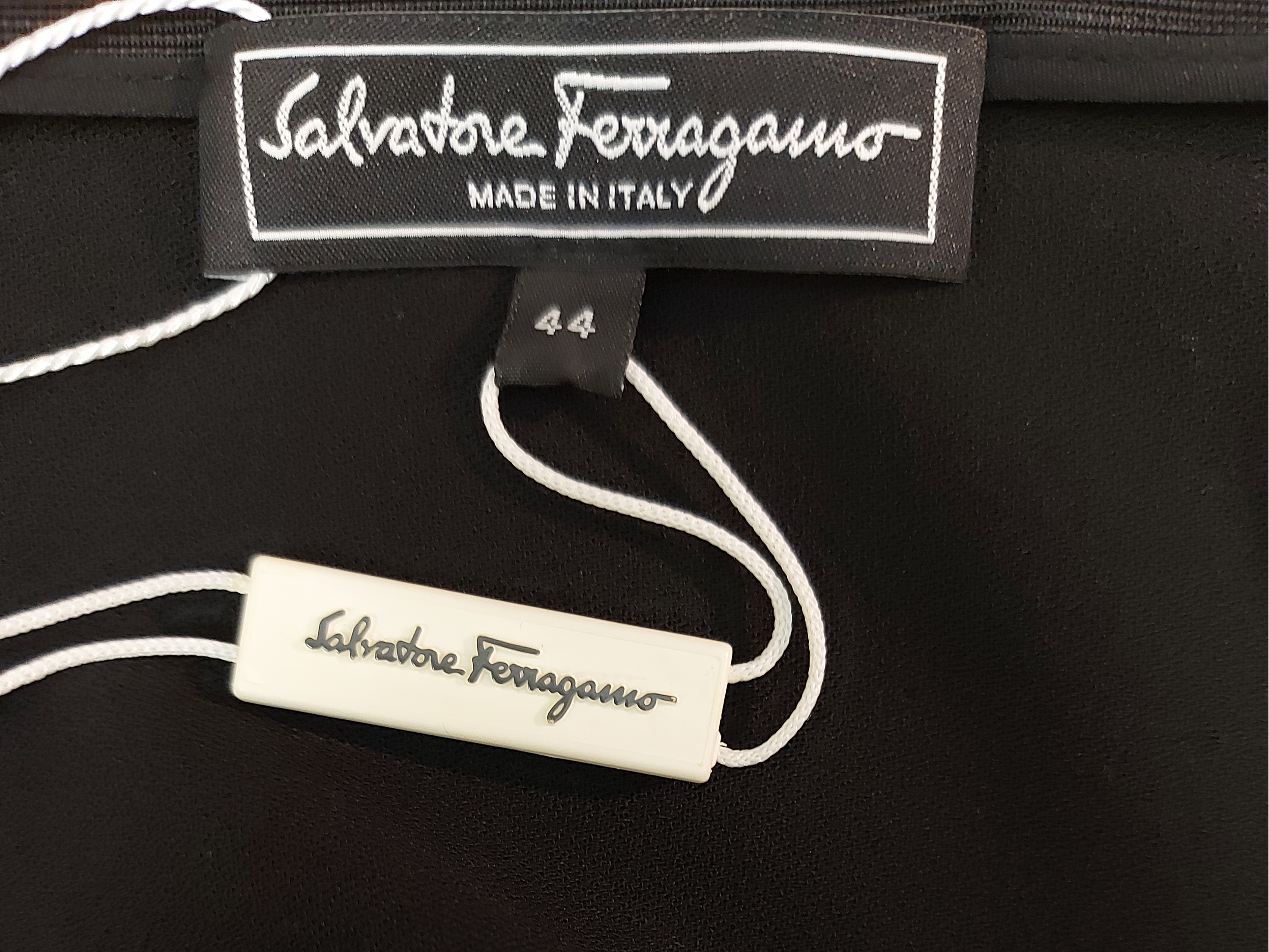 Salvatore Ferragamo - Abito in Lana Nera e Fucsia