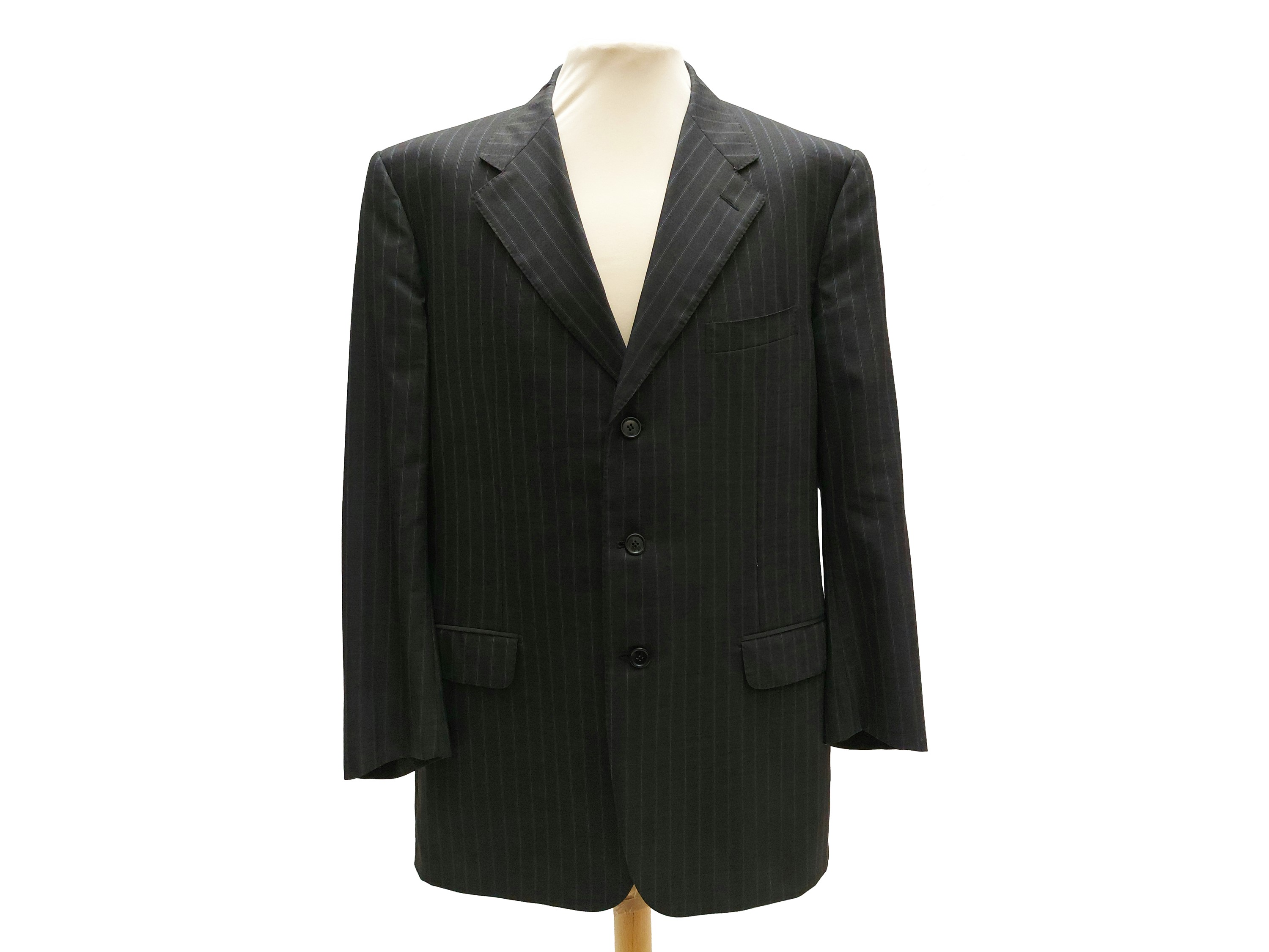 Corneliani - Completo da Uomo Gessato Grigio Canna di Fucile