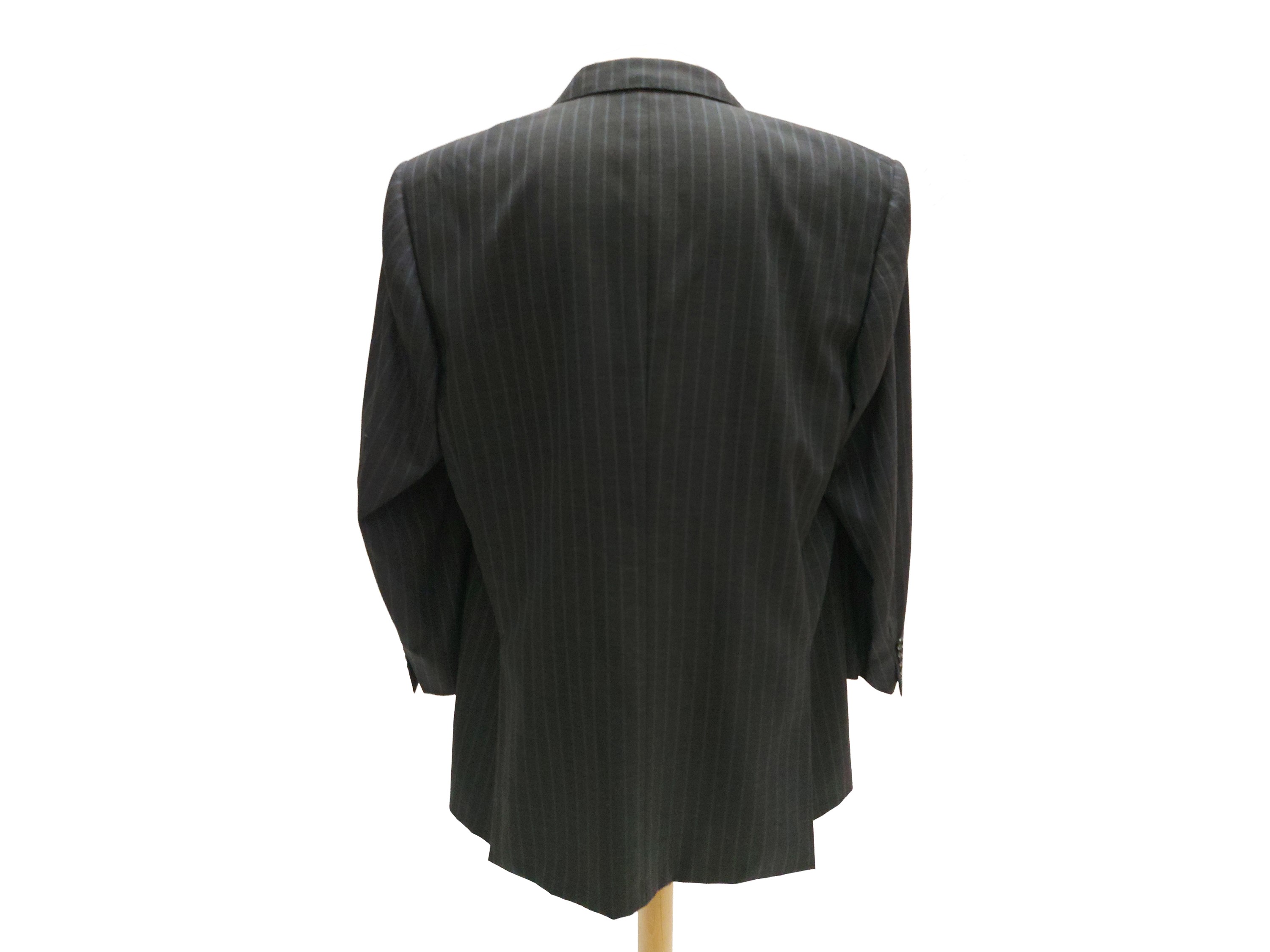 Corneliani - Completo da Uomo Gessato Grigio Canna di Fucile