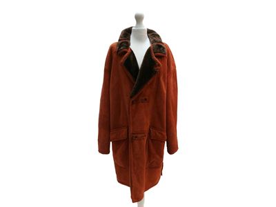 Shearling color mattone, interno marrone (taglia L)