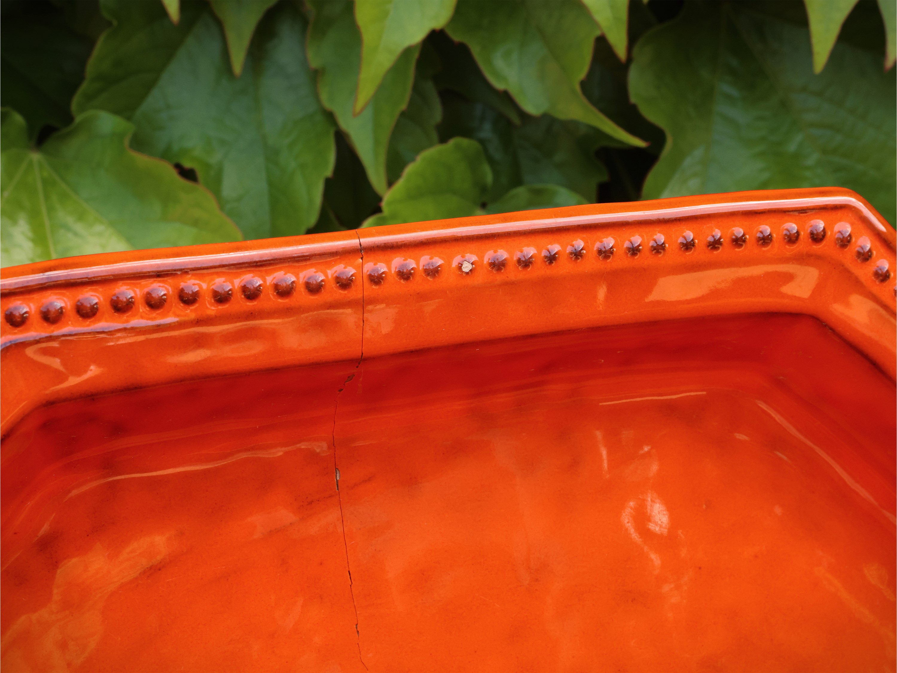 Servizio di Piatti da Buffet in Ceramica Smaltata Arancio