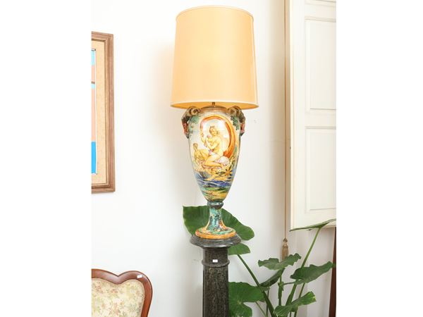 Large glazed terracotta vase