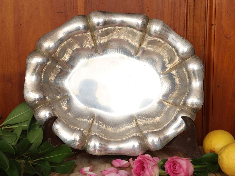Centrotavola in argento, dimensioni 6×38×31 cm