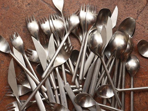Silver metal cutlery set, Tapio Wirkkala for Rosenthal  - Auction The Modern House - Maison Bibelot - Casa d'Aste Firenze - Milano