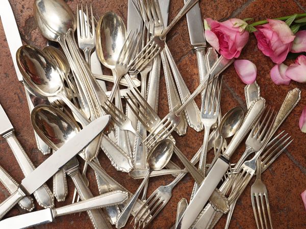 Silver cutlery set, Cesa Alessandria