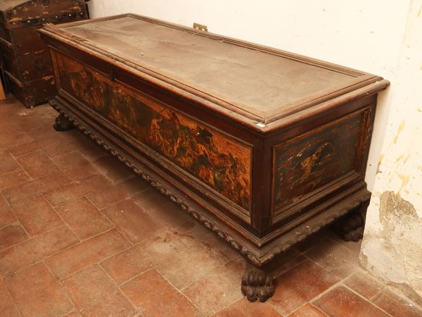 Ancient walnut chest