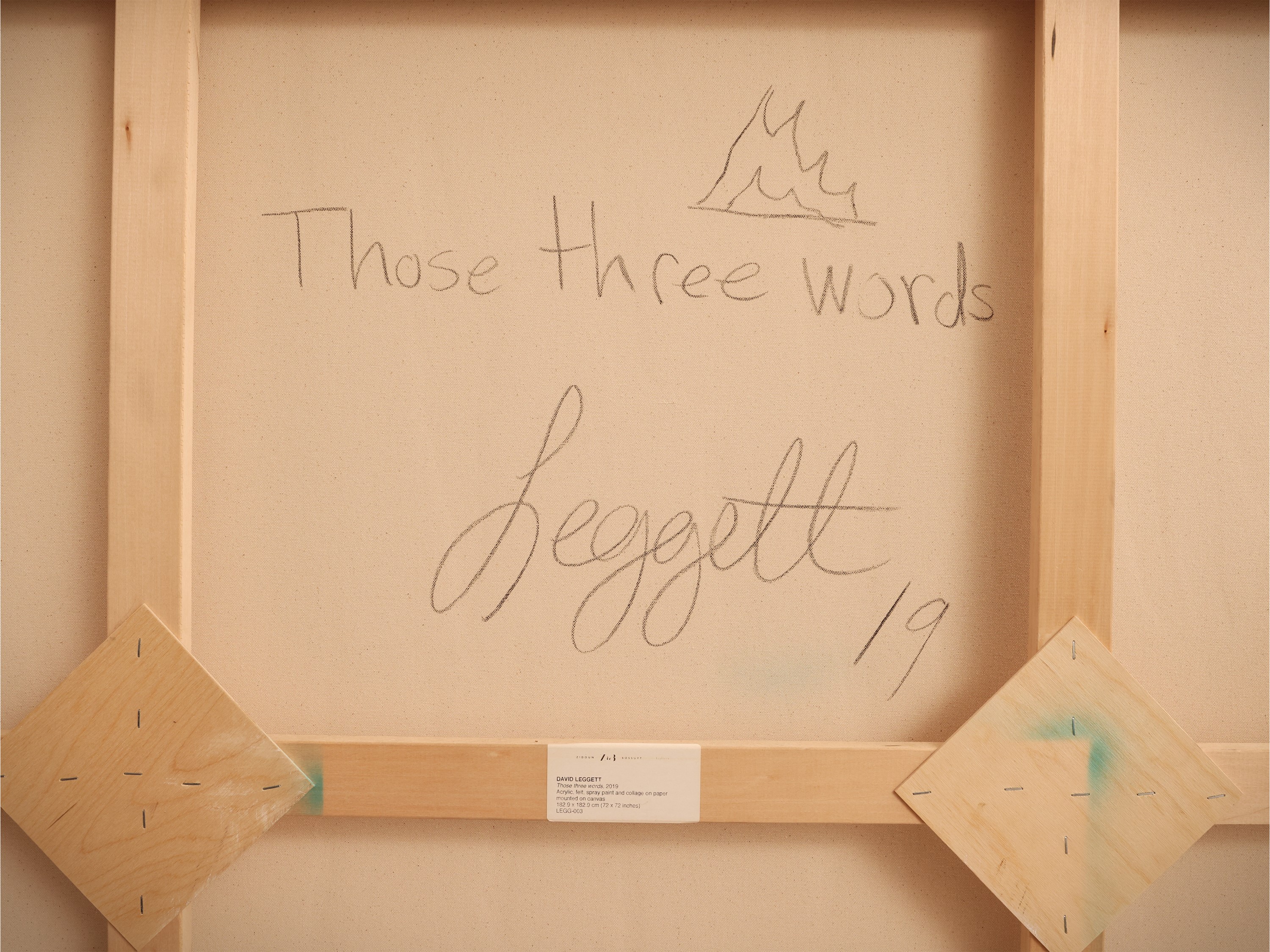 David Legget - Those three words, 2019
