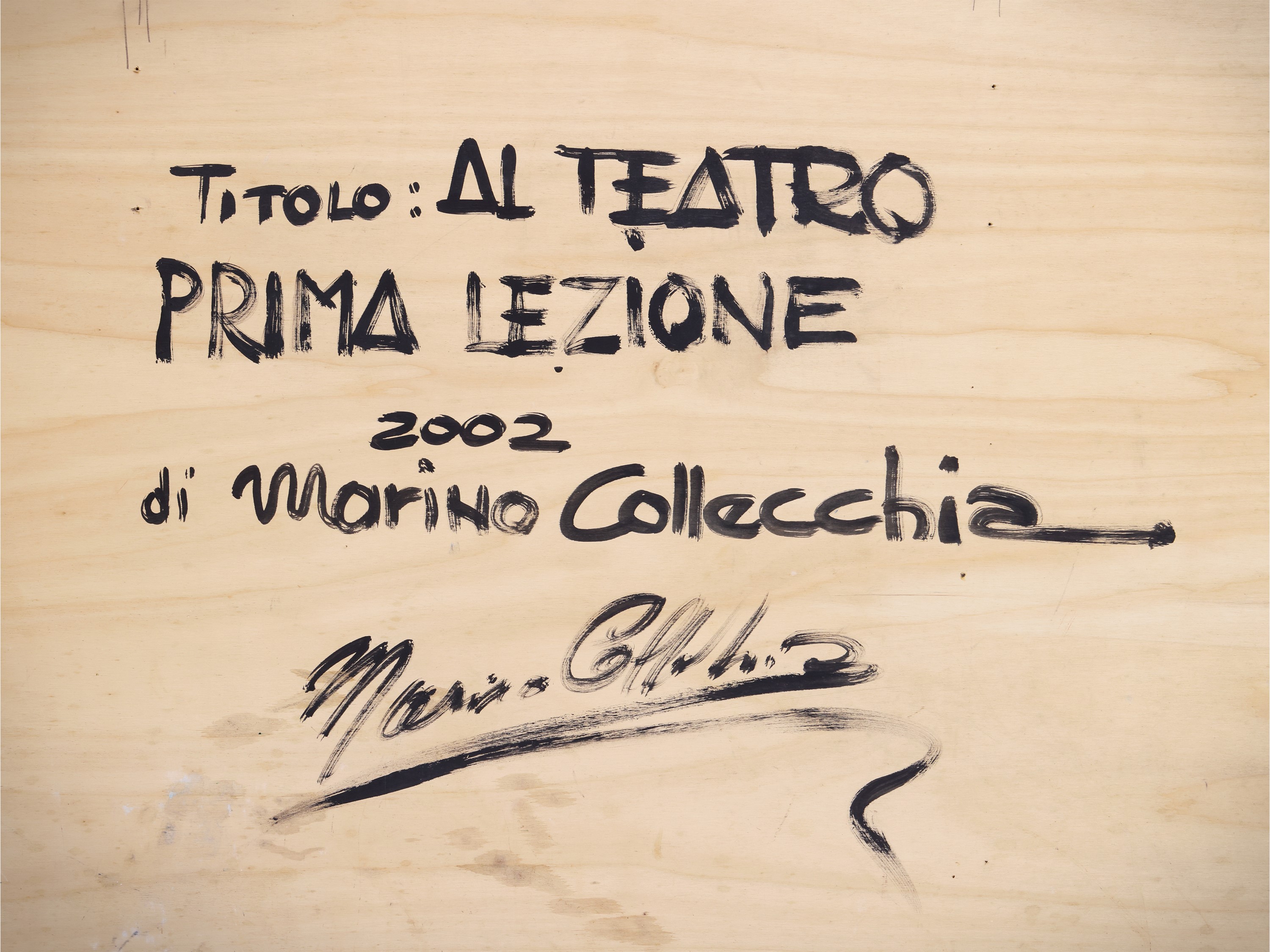 Marino Collecchia - Al teatro prima lezione