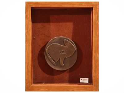 Medaglia in bronzo, diametro 9 cm