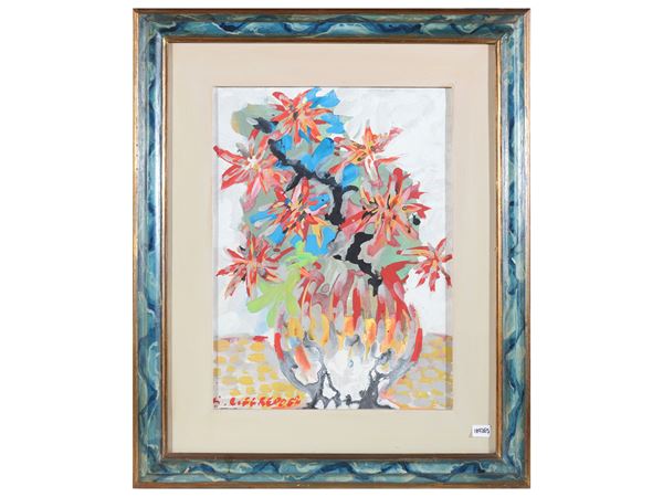 Silvio Loffredo : Vase of Flowers 1968  - Auction Modern and Contemporary Art - Maison Bibelot - Casa d'Aste Firenze - Milano