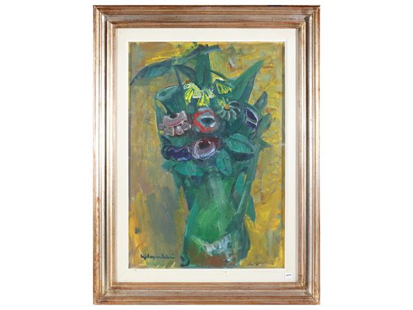 Ugo Capocchini : Vase of Flowers 1965  - Auction Modern and Contemporary Art - Maison Bibelot - Casa d'Aste Firenze - Milano