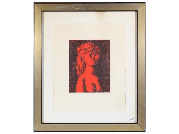 Antonio Bueno : Girl  - Auction Works on Paper - Maison Bibelot - Casa d'Aste Firenze - Milano