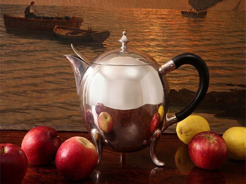 Caffettiera egoiste in argento