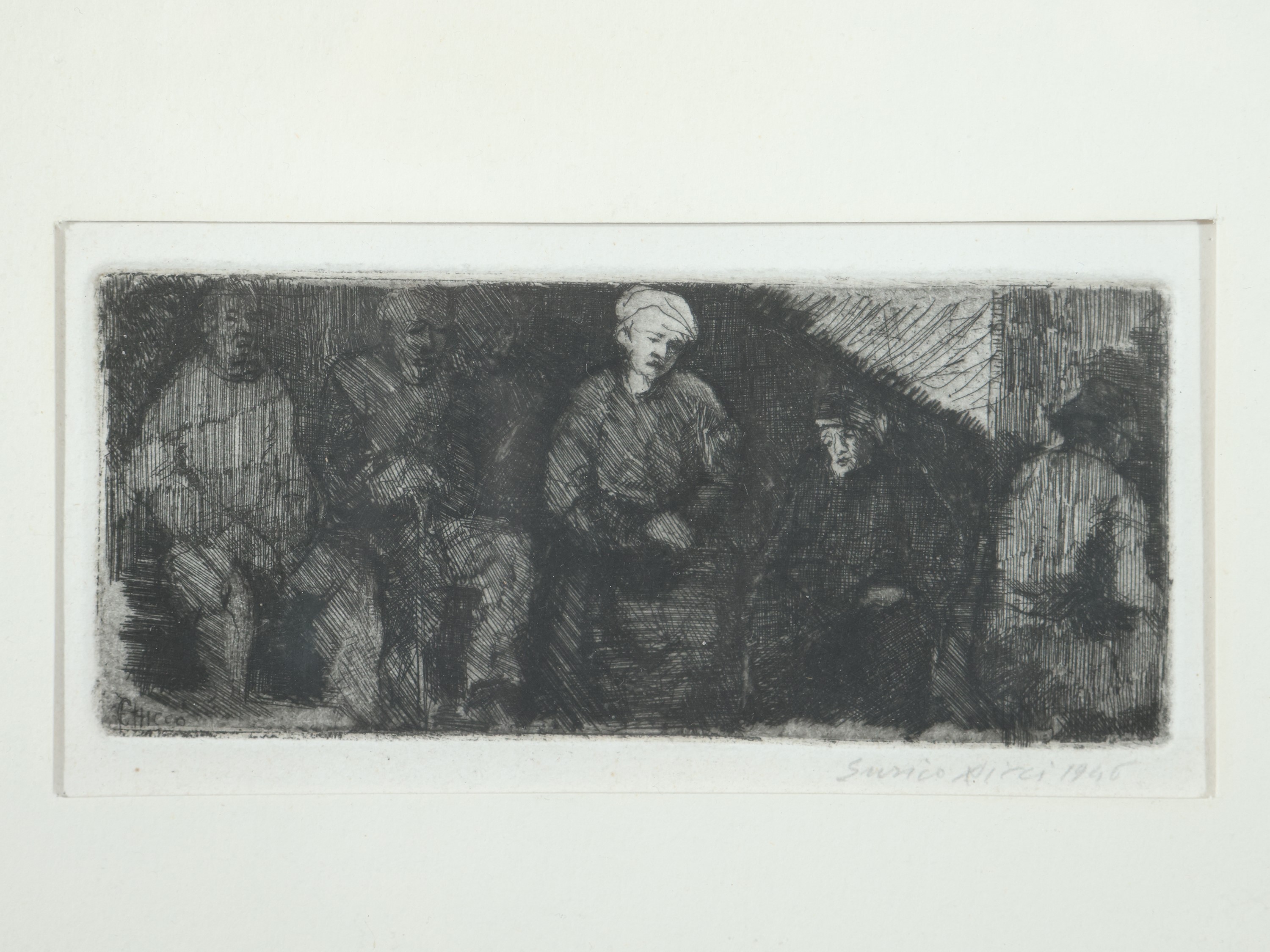 Enrico Ricci - Gloria - Racconto - Circo (quattro incisioni ad acquaforte, 1946)
