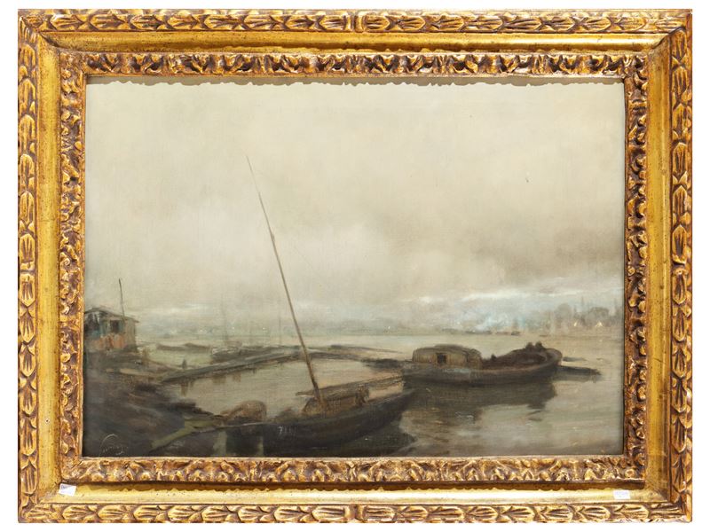 Carlo Siviero - Bufera nel porto - Napoli