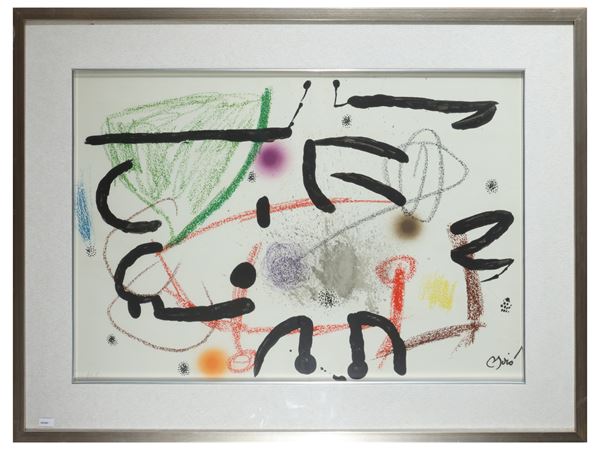 Marvelous villas with acrósticas variations in the garden of Miró, plate XV