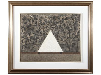 Merlino o il suo cappello (1993), tecnica mista su tela