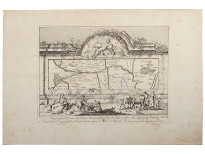 Topografia del corso del fiume Brenta dalla città di Padova alla laguna di Venezia