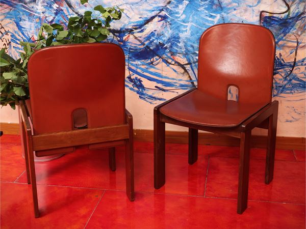 Series of four chairs mod. 121, Cassina